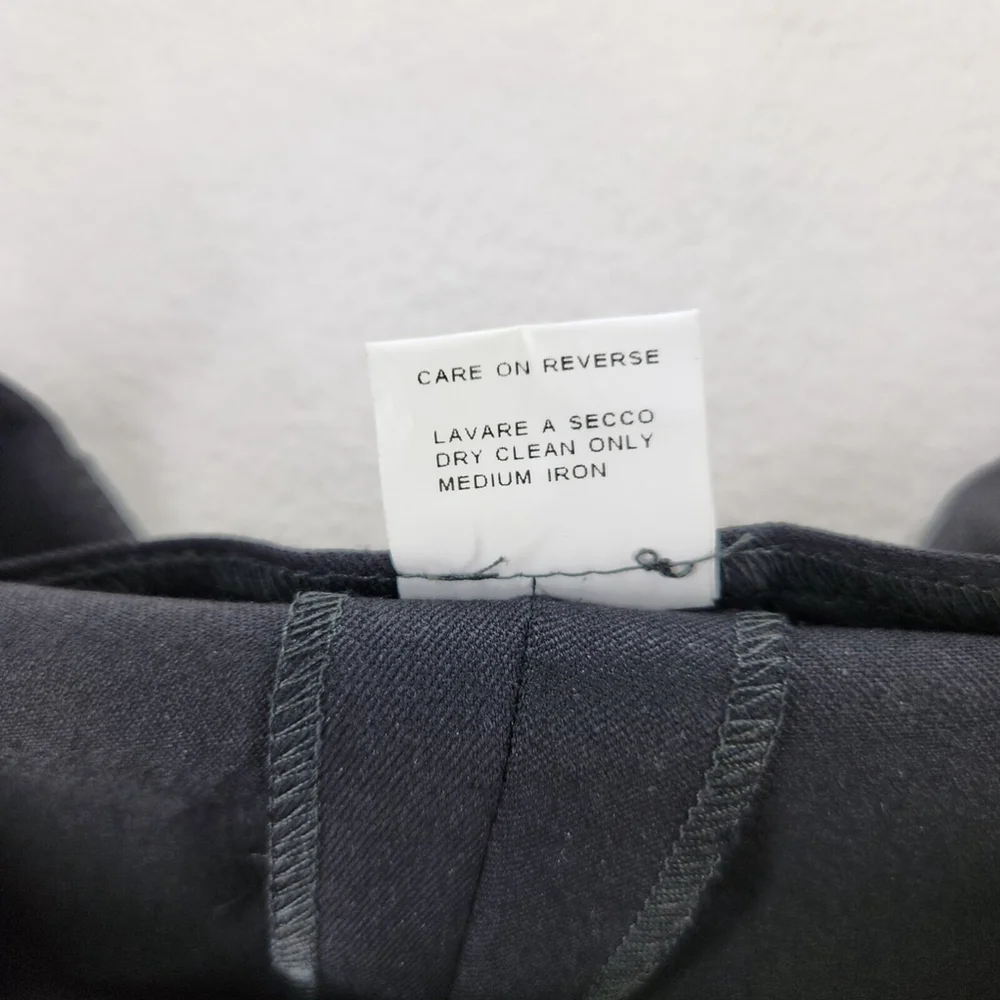 Maria Luisa Biella Collezioni Women Luxury Pants 46 Wool Black Italy US 10 - Picture 9 of 12
